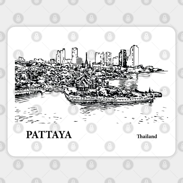 Pattaya Thailand Magnet by Lakeric